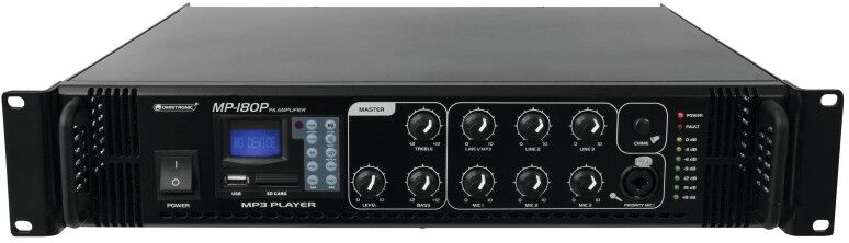 Omnitronic 80709631 amplificatore audio Resa/fase Nero