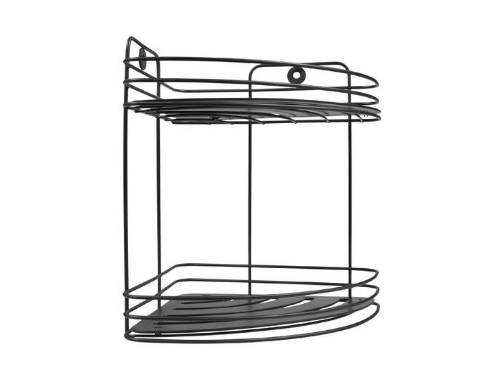 Standregal Eck Kery Schwarz 23.5 × 20 cm 2 Ebenen