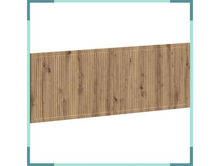 FHE Tête de lit murale artisanal - EDE - Rangement - Chambre - Bois d'ingénierie - Chêne - 140x3x50 cm
