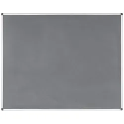 Bi-Office Maya graue Filz Pinnwand mit Aluminiumrahmen 150 x 120 cm