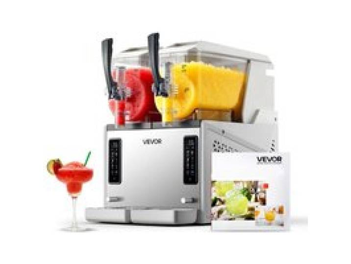 Machine à Granité-VEVOR-2x3 L-Machine à Boissons Glacées Autonettoyante-Frappées avec 5 Programmes Prédéfinis