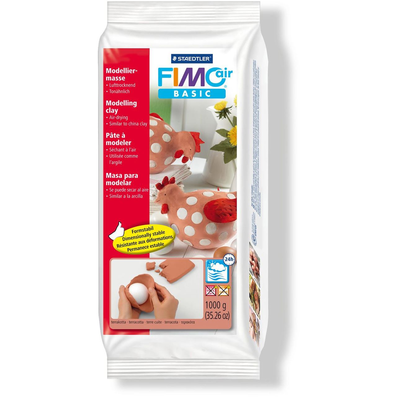 FIMO air BASIC Modelliermasse, lufthärtend, terrakotta
