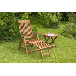 Gartensessel-Set klappbar Comodoro Naturfarben