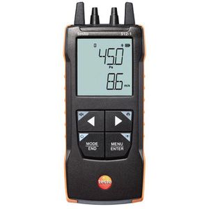 Testo Druckmessgerät 0563 1512, 512-1 digital, Differenzdruck bis 200 hPa, mit App-Anbindung