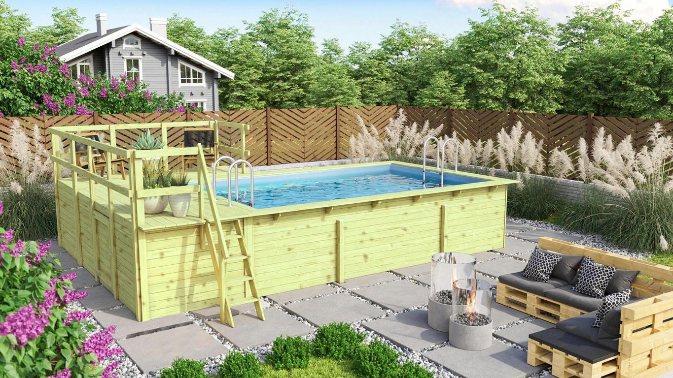 KARIBUHOLZT Pool Rechteck 44mm Größe 3 KDI Terrasse B 350x530 16905373
