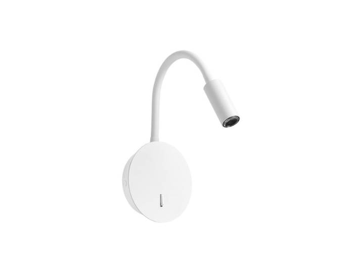 Applique de chevet led avec interrupteur blanc mat