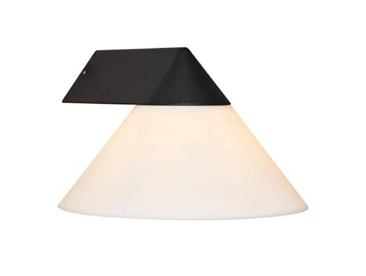Nordlux Linas Wandleuchte, E27, IP54, konisches Design, dimmbar, Aluminium, schwarz (2418291003)