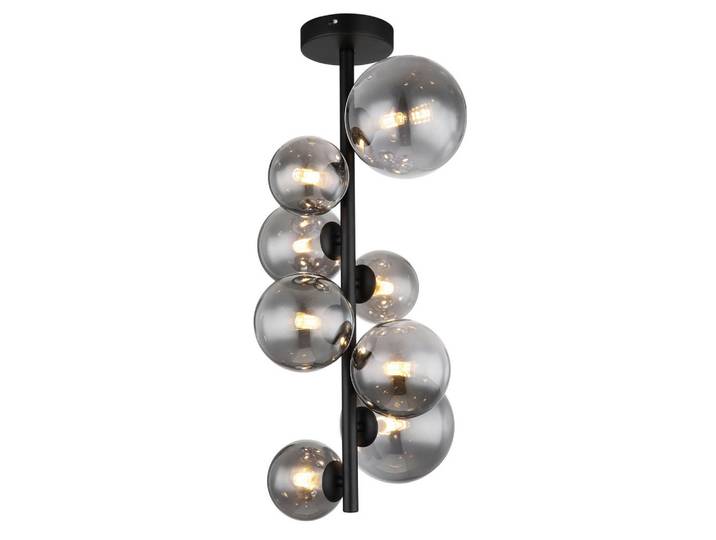 Globo Led-Deckenleuchte, Schwarz, Metall, Glas, 60 cm, Lampen & Leuchten, Innenbeleuchtung, Deckenlampe, Deckenlampen