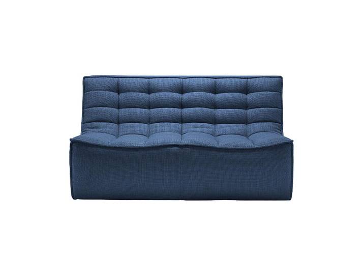 ETHNICRAFT canapé modulaire à 2 places N701 (Bleu - Tissu)