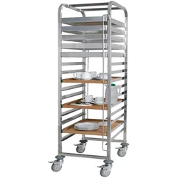 BRB Tablettwagen aus Edelstahl, für 15 Tabletts o. Backbleche, BxTxH 620x470x1735 mm