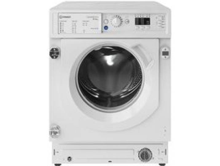 Lave-linge séchant encastrable INDESIT - BIWDIL861485EU - 8 / 6 kg - Induction - L60cm - 1400 trs/min - Blanc