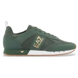 EA7 Unisex. 7X000334_AF18610 Turnschuhe Schwarz & Weiß Schnürsenkel Grün (43 1/3), Wohnung, Lässig