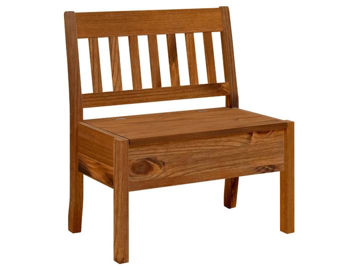 Boxxx Sitzbank, Bernstein, Holz, Kiefer, massiv, 1-Sitzer, 83x93x58 cm, Truhe im Sitz, Holzmöbel, Sitzgelegenheiten Holz, Holzbänke