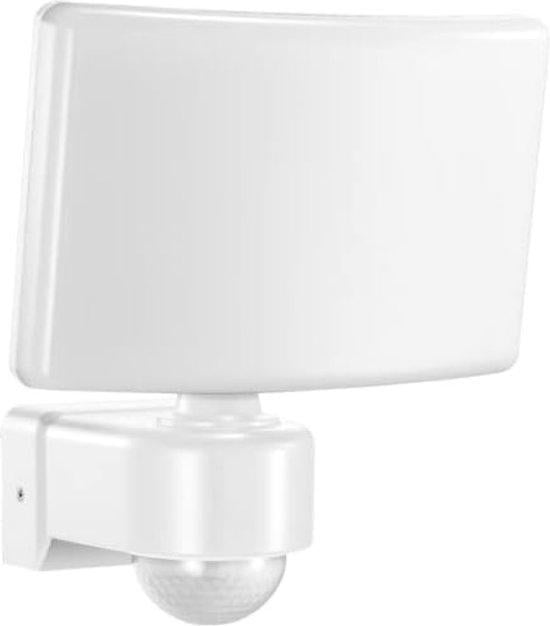 Moderne witte LED buitenwandlamp met bewegingssensor en schemerschakelaar IP65