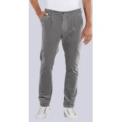 ENGBERS GERMANY Herren Chino in softer Cord-Qualität Grau slim fit uni - 28