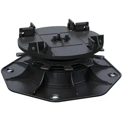 Kovalex® Terrassenlager, Polypropylen schwarz, Verstellbarkeit 35-70 mm, passend zu Profi-UK Alu