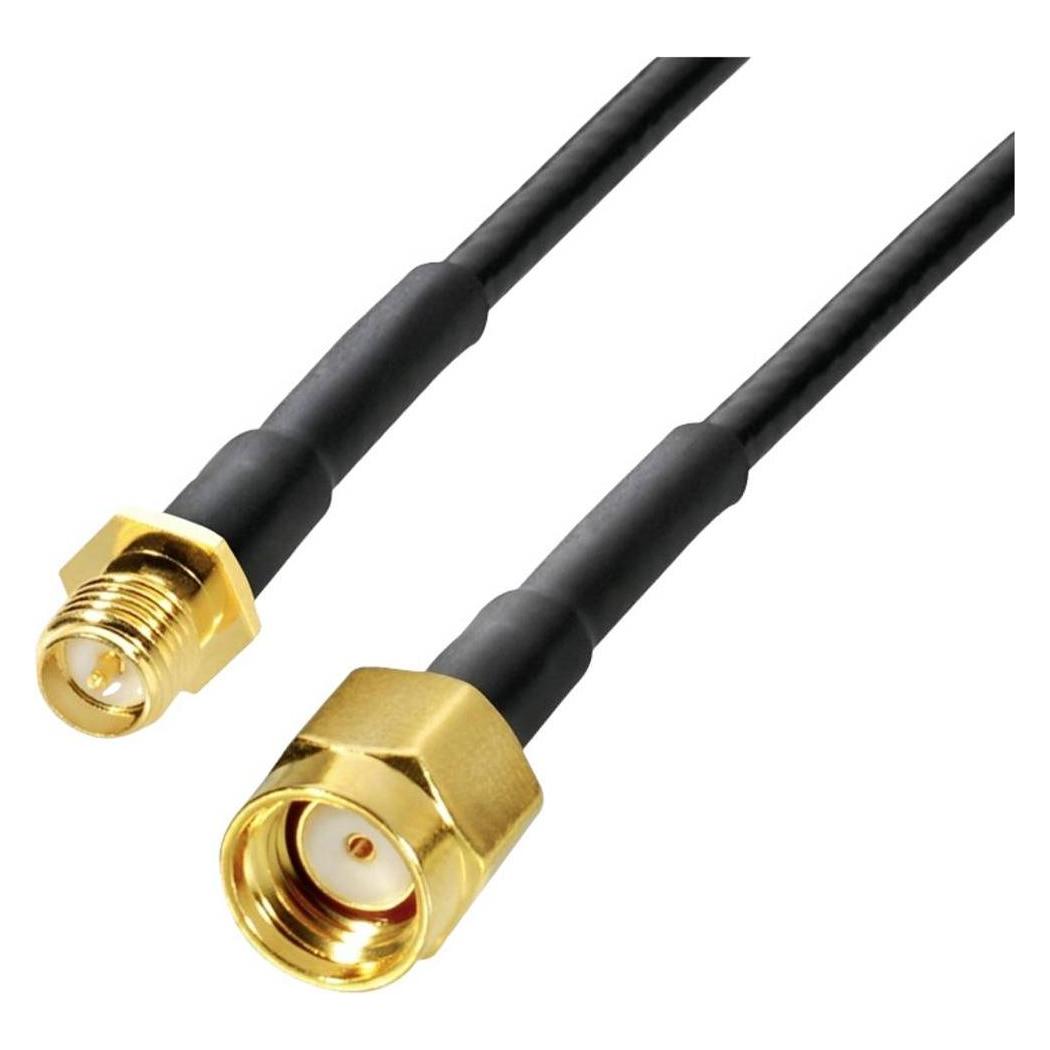 Wittenberg Antennen Verlängerungskabel für WLAN-Antennen, SMA reversed Buchse auf SMA reversed Stecker 1m,Kabel RG 174 (Antennenkabel) (103366)