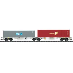 Märklin 47811 H0 Doppel-Containertragwagen Bauart Sggrss 80, AAE, Ep. VI