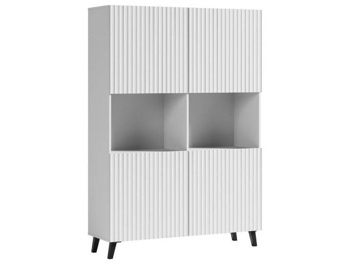 P & B Highboard Phuket, Weiß, 6 Fächer, 120x172x39 cm, Fsc, stehend, Wohnzimmer, Kommoden & Sideboards, Highboards