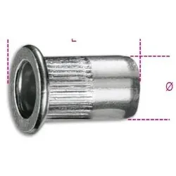 BETA, Nieten, 017420026 1742R-Al M6 Blindnietmuttern 9x15 mm