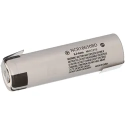 Panasonic Li-Ion 3,6V 3100mAh NCR18650BD BD Z-Lötfahne