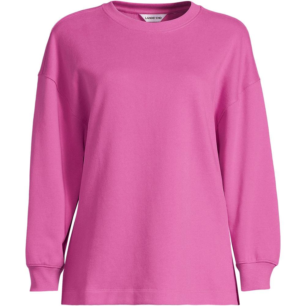 Leichtes Sweatshirt in Plus-Größe, Damen, size: plus, Pink, Baumwolle, by Lands' End