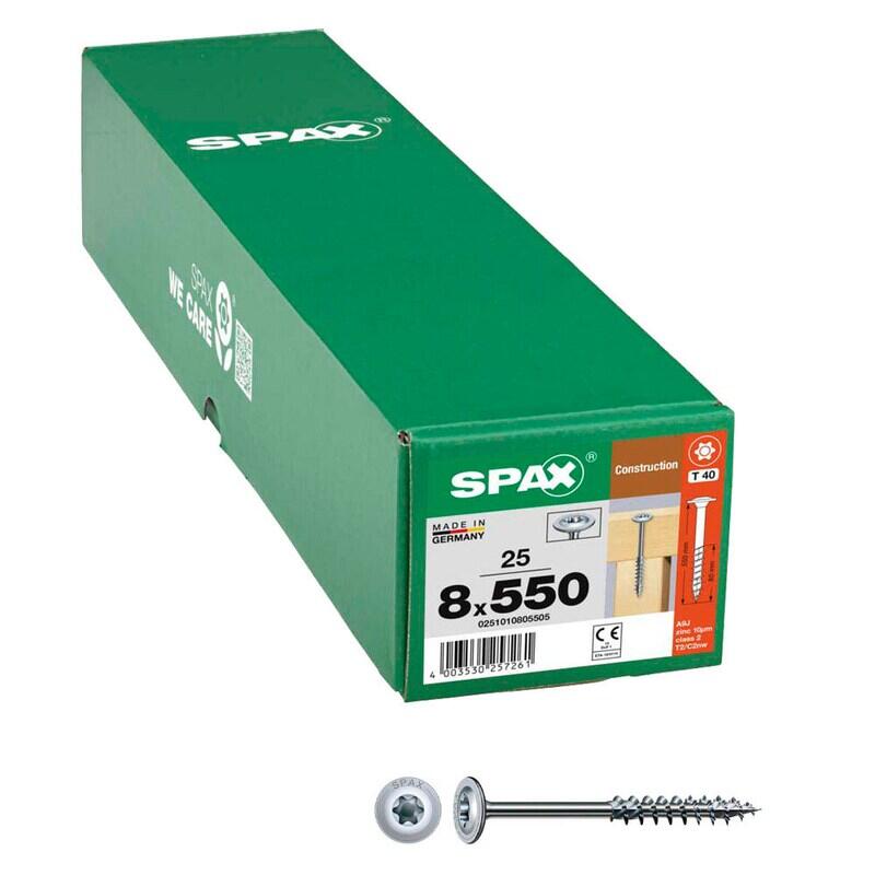 SPAX® Holzbauschrauben T40 8x550 25 St. 0251010805505