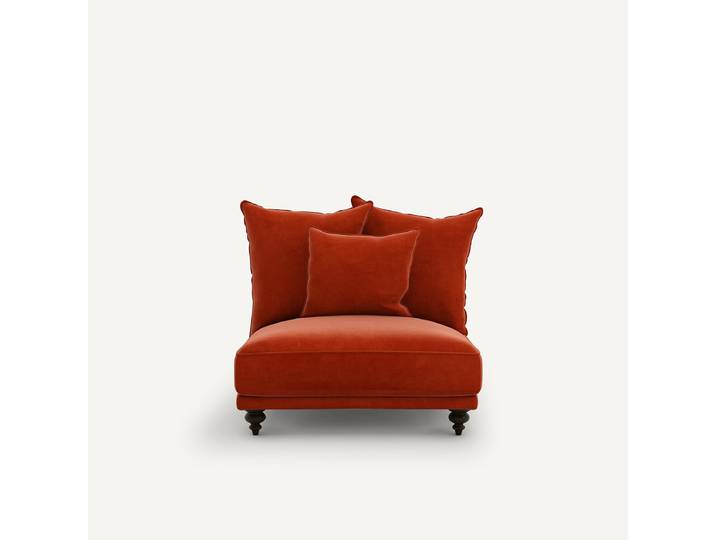 AM.PM Chauffeuse velours, Lazare 1 Place Rouge Cinabre