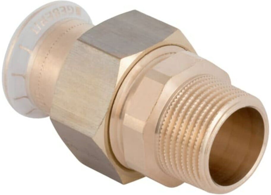 Geberit bergangsverchraubung Mapress d 42xR 1 1/2, Cu, flachd., m AG, Rotguss (65537)