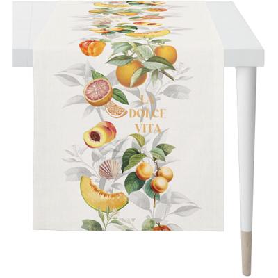 Tischläufer APELT "6752", orange, B:140cm L:48cm, Baumwolle, Tischdecken