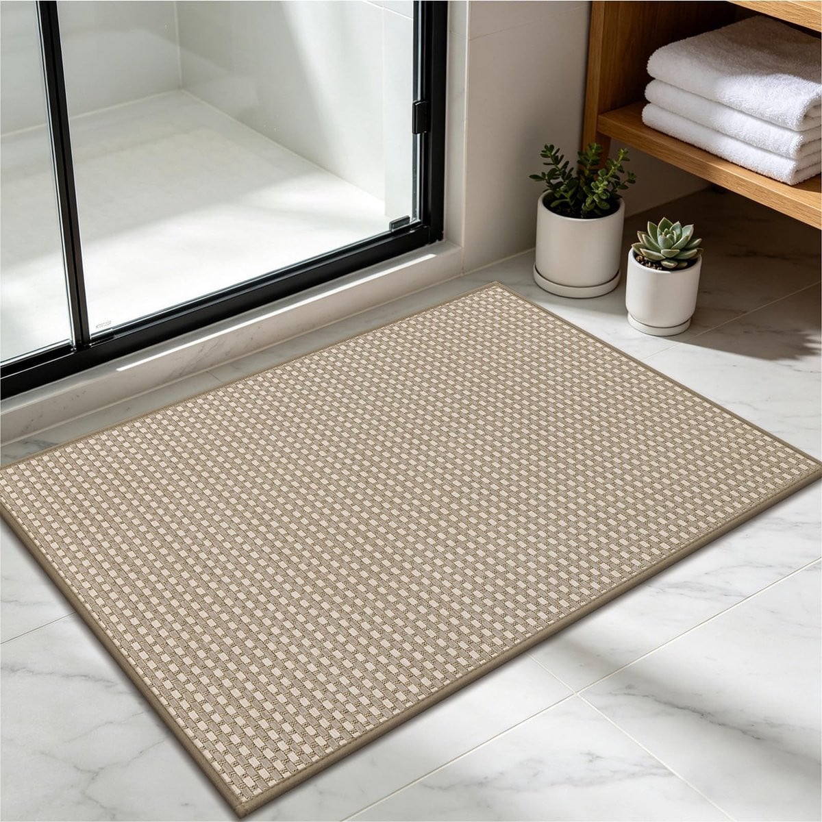 Omgoods Antislip Badmat met Zachte Achterkant en Sneldrogend Ontwerp