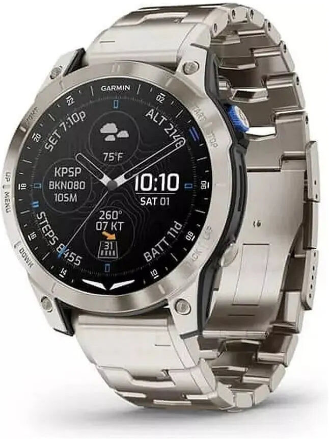Garmin D2 Mach 1 Pro Aviator Smartwatch – GPS Moving Map, Aviation Weather, AMOLED Display, Flashlight, Used - Like New