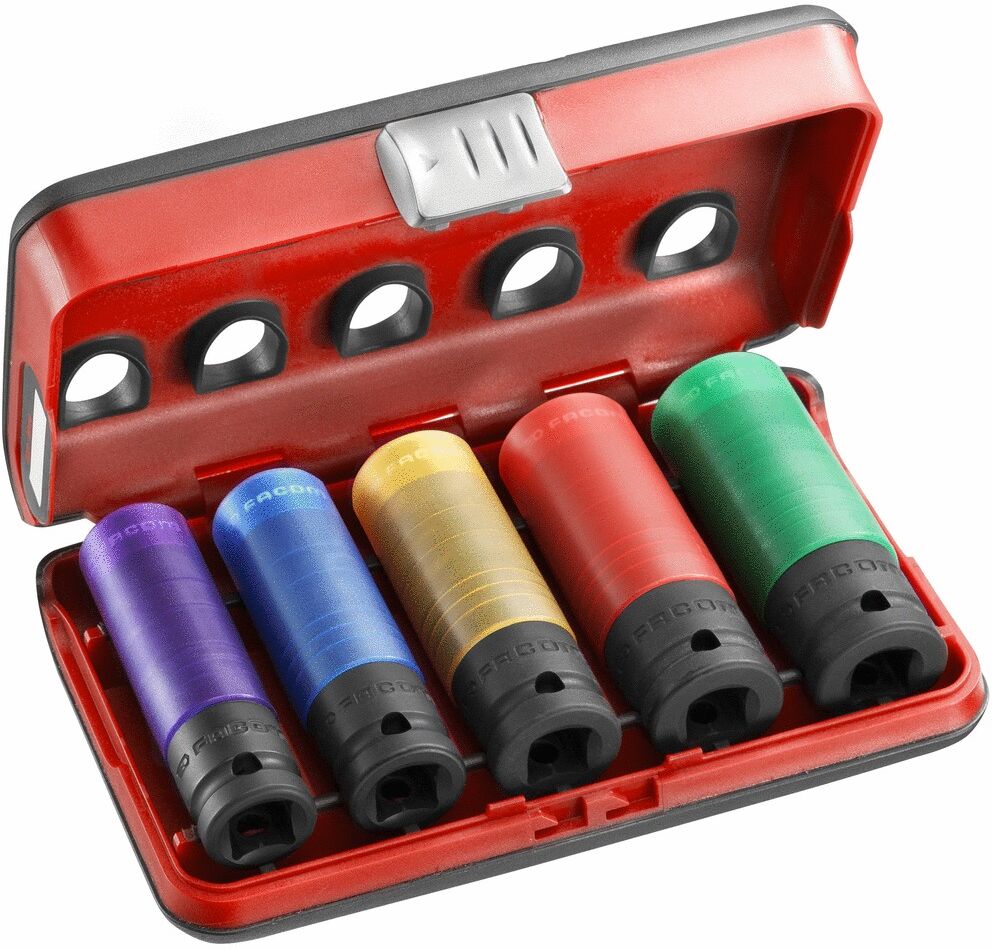 Coffret de 5 douilles à choc renforcé 1/2'' FACOM NSI.5LPB