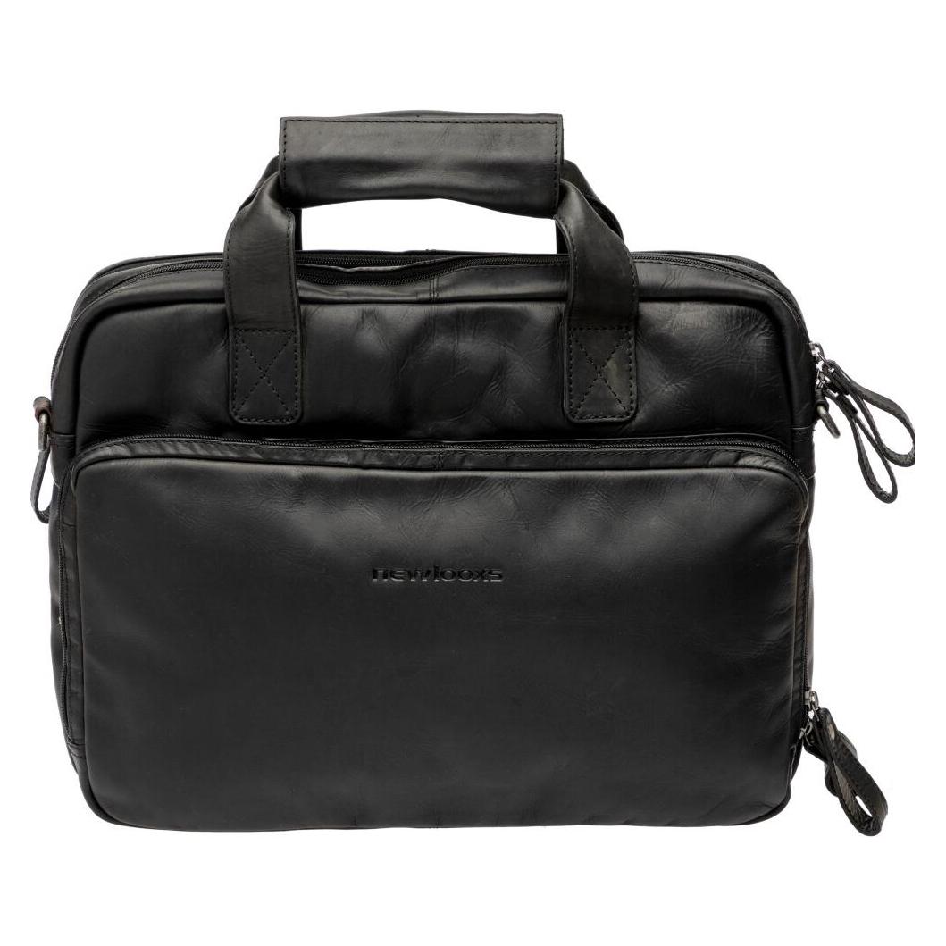 New Looxs Radtasche Cali Leder Black 17l. (17 l, Gepäckträgertasche) (520700)