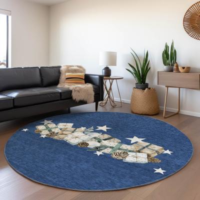 Addison Rugs Machine Washable Indoor/ Outdoor Christmas Present Chantille Rug
