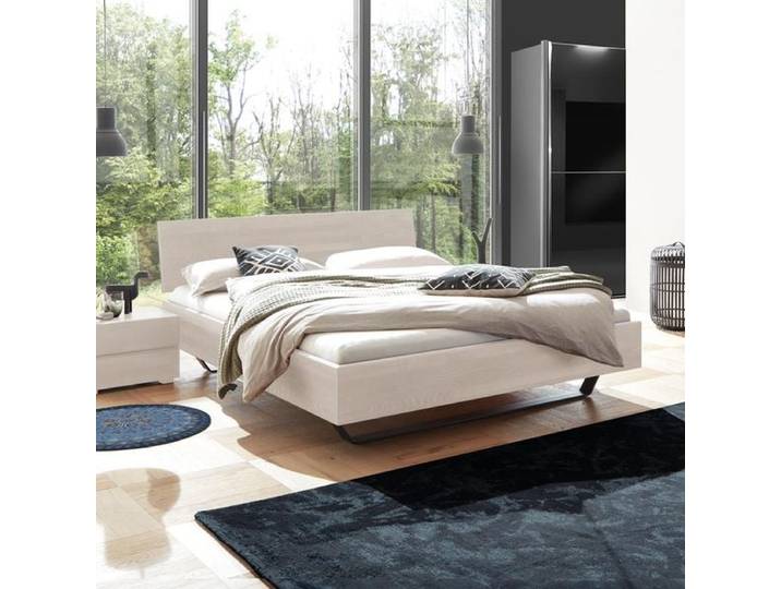 Bett Honoka Komfort Buche Massivholz 140x200cm klassischer Stil, Mit Kopfteil