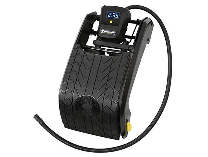 MICHELIN Voetpomp met dubbele zuiger met digitale manometer, zwart