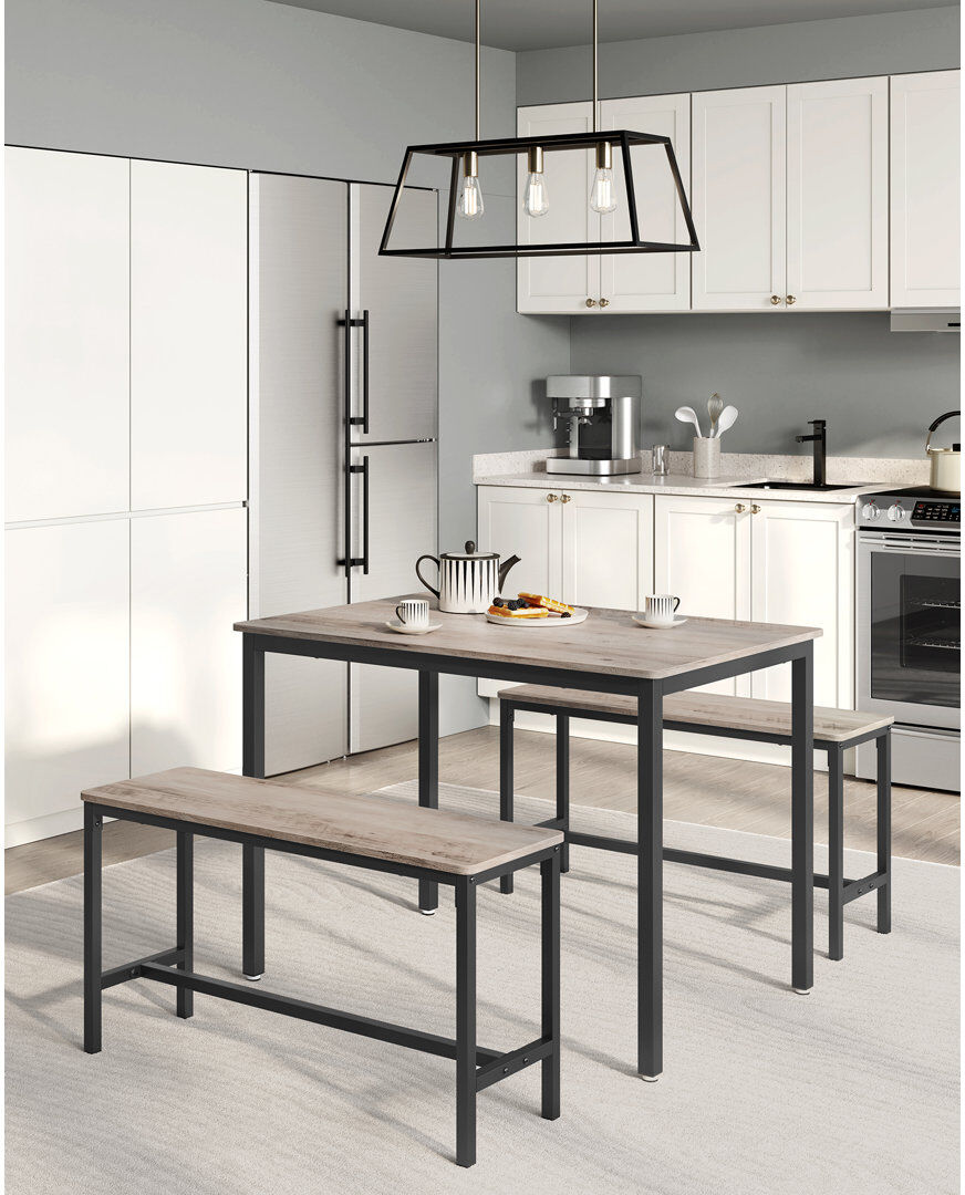 Borough Wharf Franko 4 -Person Dining Set Heather Greige 4