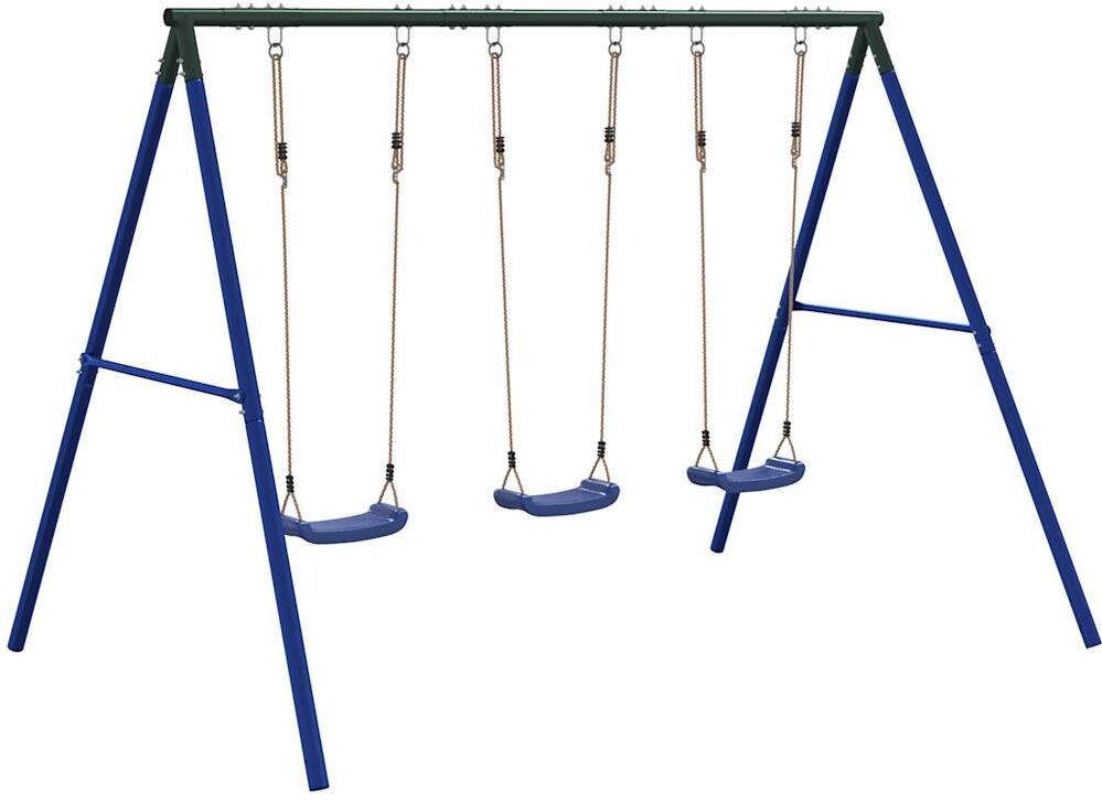 vidaXL Ensemble de balançoire d'extérieur avec 3 balançoires