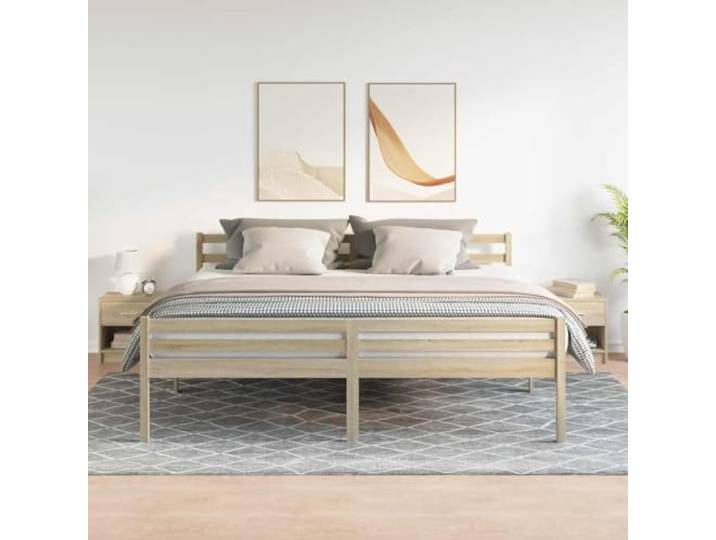 HEFZGDB Nachttische 2 STK. mit Schublade Sonoma-Eiche 39x28x41 cm, Holzwerkstoff Nachtschrank mit offenem Fach für Stauraum, langlebiges Schlafzimmermöbel für Ordnung und einfache