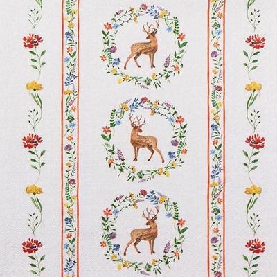 Home Fashion, Bavarian Alps, Lunch-Servietten aufgefaltetes Maß 33 cm x 33 cm, im Viertelfalz, 20 Stück pro Pack