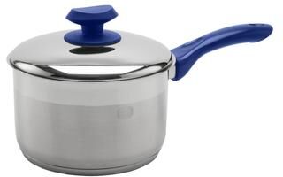 ybmhome YBM Home Professional Chef’s 18/10 Stainless Steel Sauce Pot Covered Tri-Ply Capsule Base With Handle, Induction Compatible