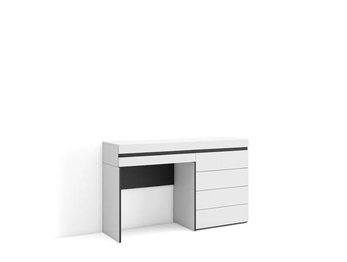 Skraut Home Schminktisch Frisiertisch mit Stauraum 127x75x35 cm mit Schublade Kommode mit Schubladen Moderner Stil Weiß