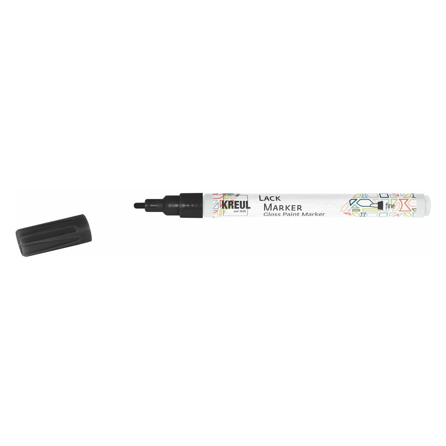 Kreul Lackmarker "Gloss Paint Marker", fine, schwarz (1x) (47211)
