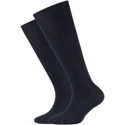 2er Pack camano Soft Baumwolle Kniestrümpfe Kinder 0004 - navy 27-30