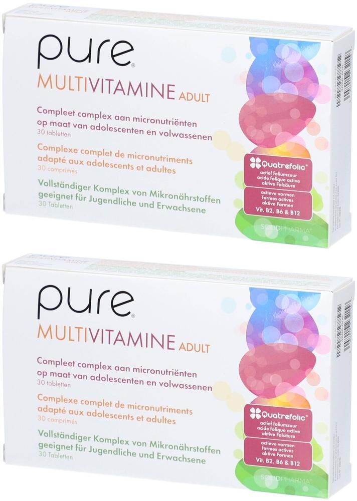 Pure Multivitamine Adult x2 2x30 St Tabletten