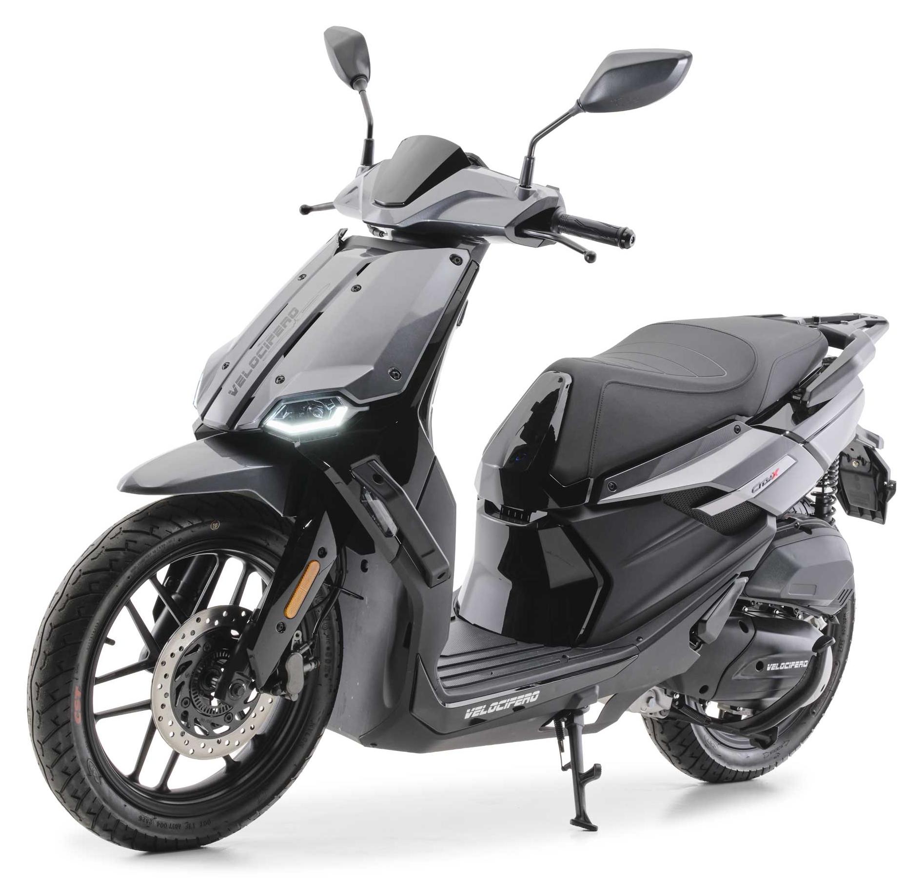 Motorroller CITY-X - Titan - 125ccm - 99km/h, Euro 5+, KeylessGo, LED Beleuchtung 16 Zoll Räder
