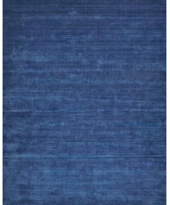 Exquisite Rugs Cavallo Modern handloomed Nylon/Wool Navy Area Rug
