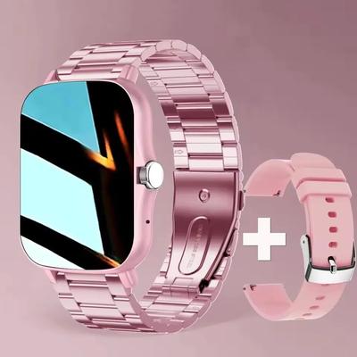 Uplift Treasures Bluetooth Smart Watch With HD Display Call Answer Message Preview pink (20 Strap)