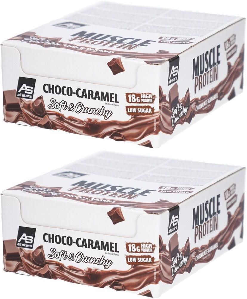 All Stars Muscle Protein BAR Chocolate Caramel 12x65g 2x 2x12x65 g